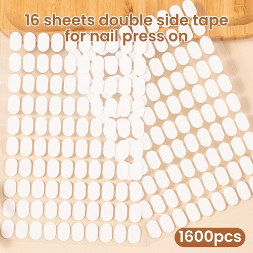 ESUOHYM 1696 Double Sided Tape for Press On Nails Stand holder Sticky Tabs Nail Art Accessories Nail Display Tape Clear False Tip Adhesive Tape for Practice Design DIY Home Salon