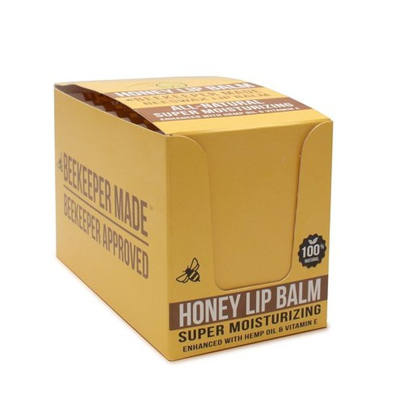 Beekeeper Made Beeswax Lip Balm - 40 Count Honey Flavor | Perfect for Men, Women & Kids Gifts
