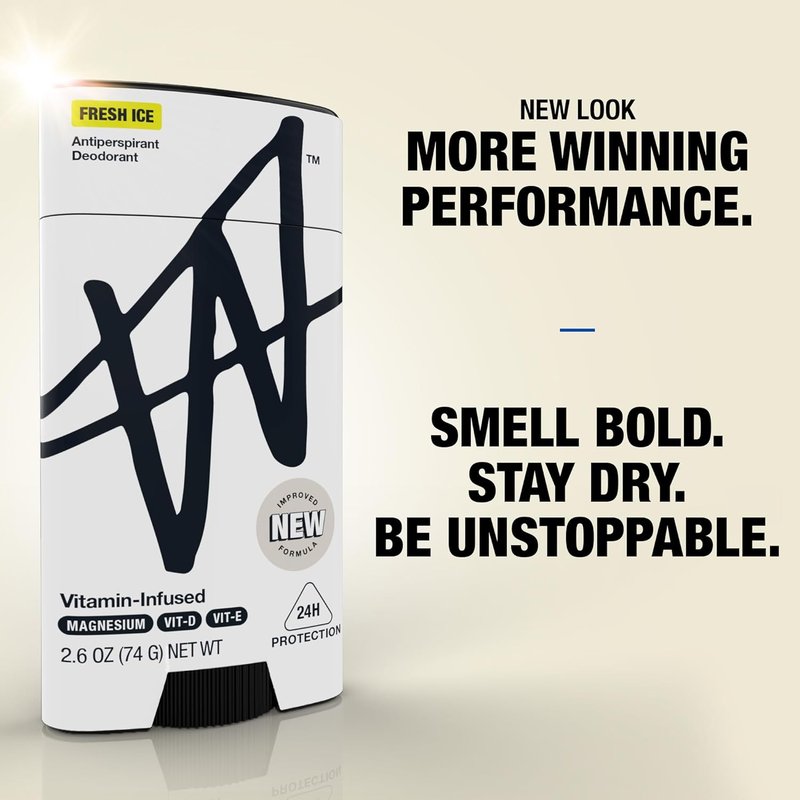 W By Jake Paul Antiperspirant Deodorant - 24-Hour Sweat Protection & Odor Blocking, Fresh Ice Scent, 2.6 oz (Pack of 2)