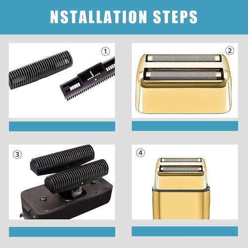 BaBylissPRO Shaver Replacement Foil & Cutters - Compatible with FXFS2 & Double Foil Shaver (Gold 2)