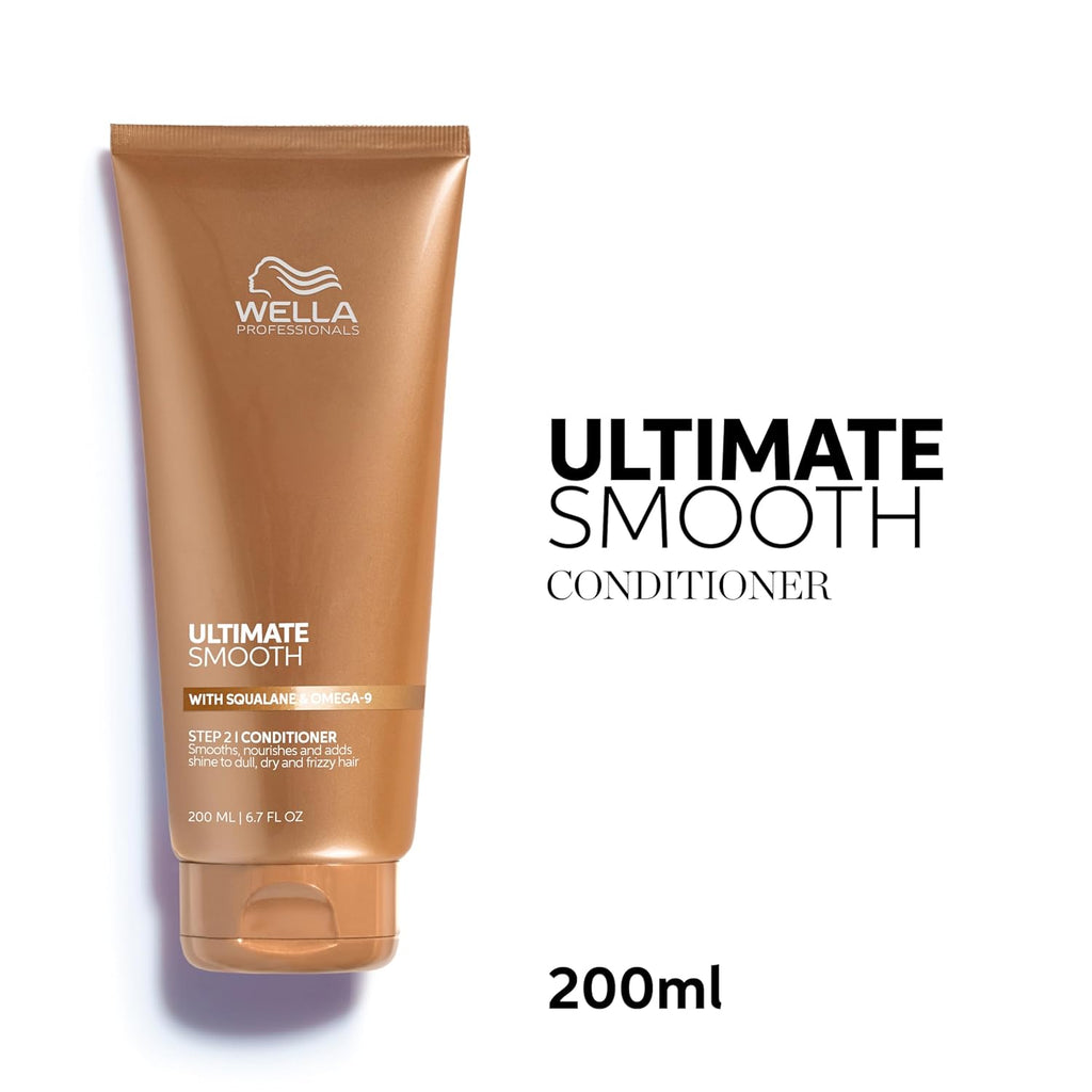 Wella Professionals ULTIMATE SMOOTH Conditioner - Nourishing Treatment for Dry, Frizzy Hair | Silky Shine with Squalane & Omega 9 | Color Safe