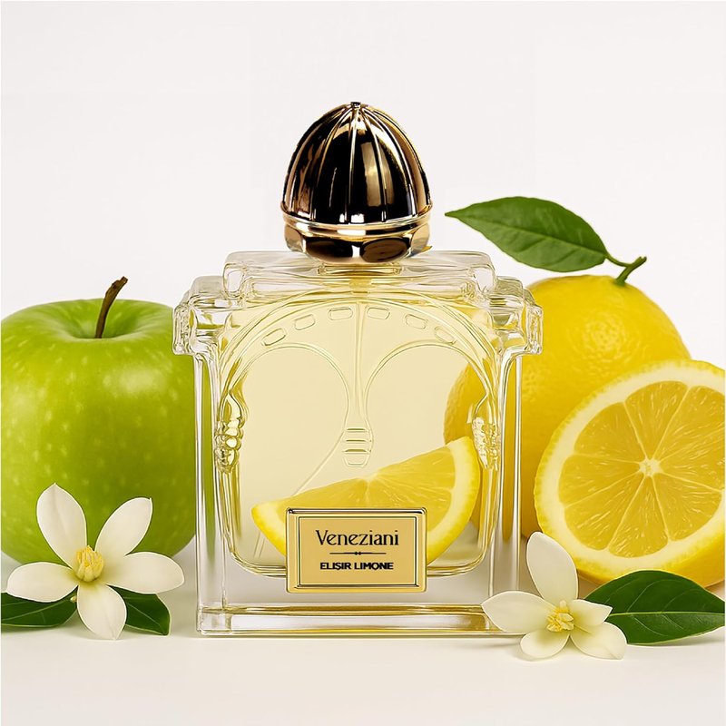 Veneziani Elisir Limone - Italian Eau de Parfum for Women - Long Lasting Citrus & Floral Notes | 2.5 oz