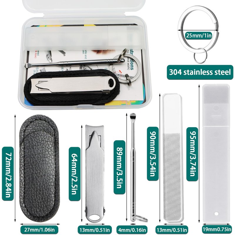 XGIZMOO Small Nail Clippers for Men,Ultra Thin Mini Nail Clipper Keychain,Portable Travel Nail Trimmer