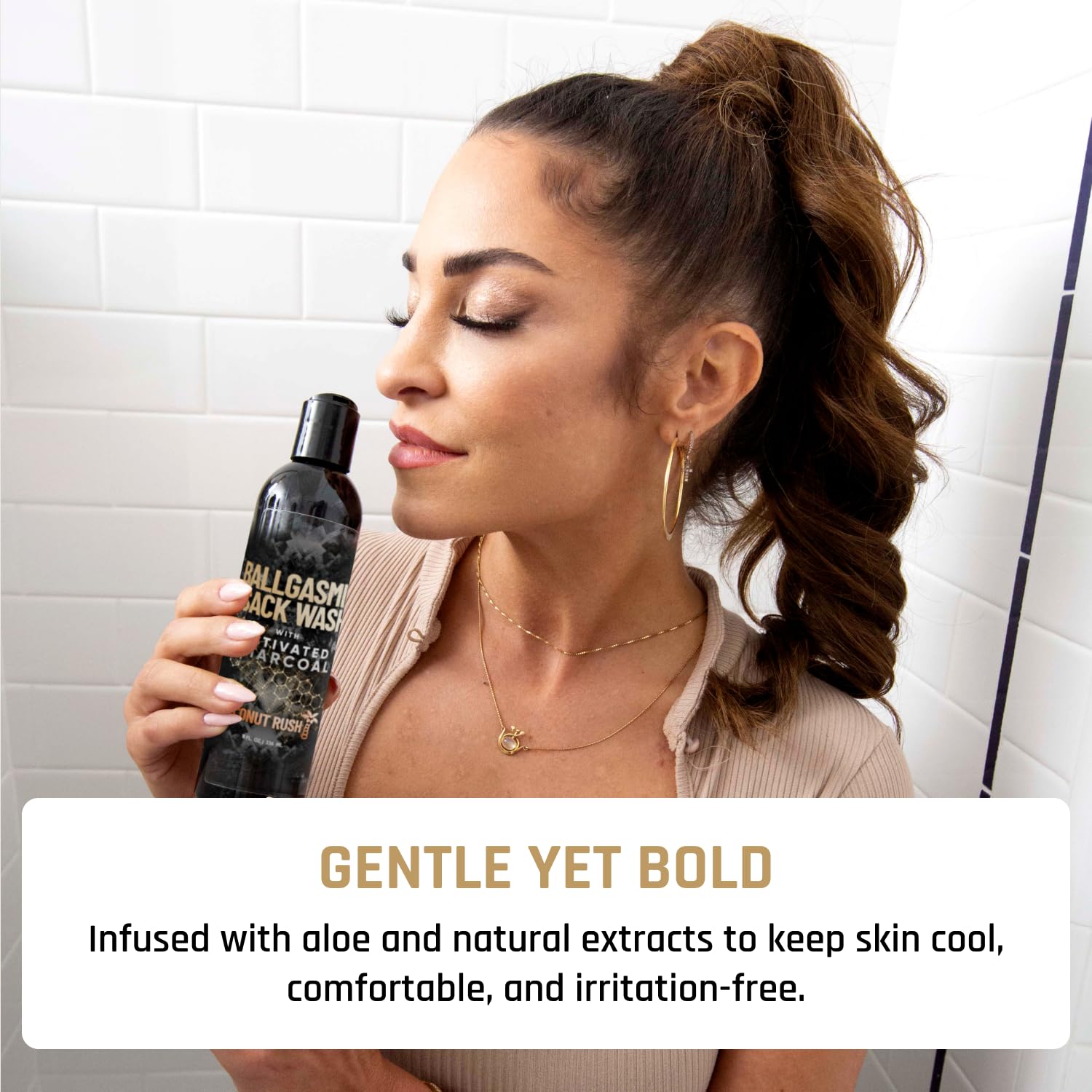 Derm Dude BallGasmic Ball Wash for Men – Anti-Chafing Body Wash with Activated Charcoal for Private Parts | Groin Cleanser & Odor Control Shower Gel – Coconut Rush Scent, 8oz