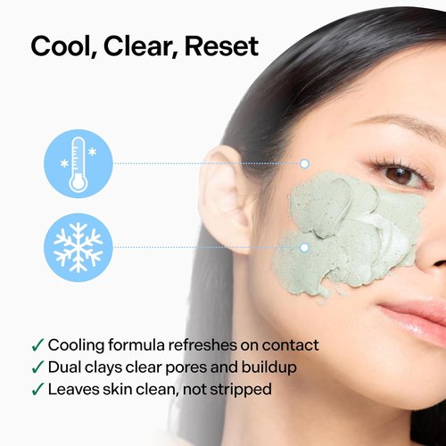 Skiennix Seaweed Detox Wash Off Mask - Cooling Korean Clay Mask for Deep Cleansing & Pore Minimizing | 200ml