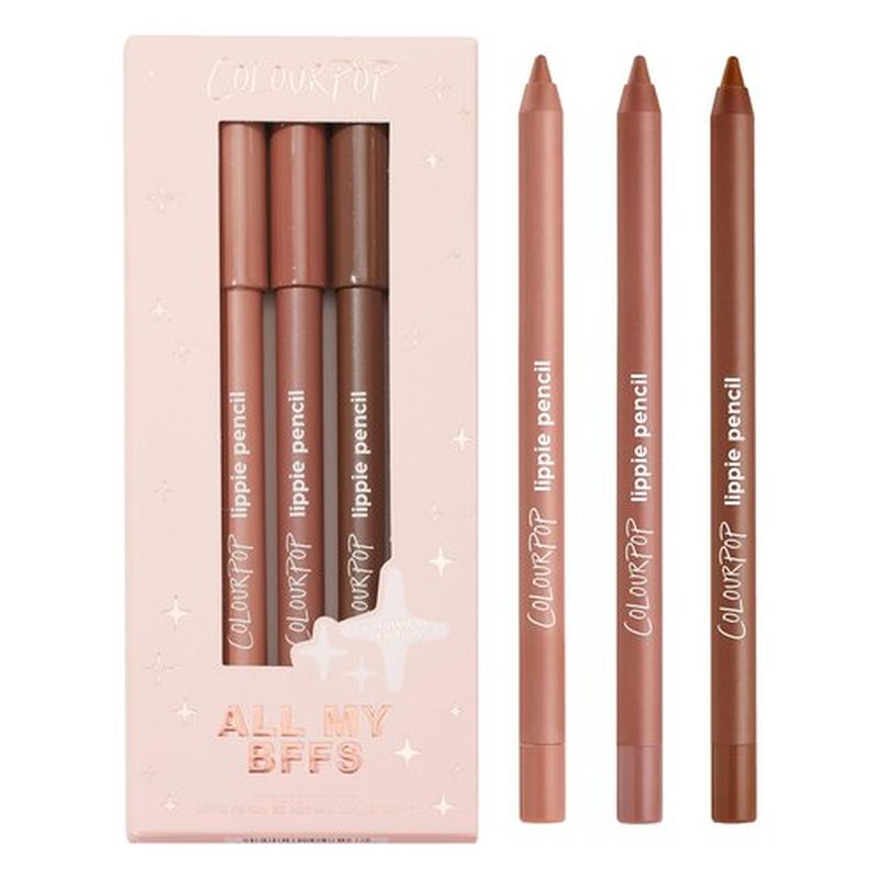 ColourPop Lippie Lip Pencil Kit - High-Pigment, Long-Lasting Lip Liner | Includes BFF Shades (3 Count)