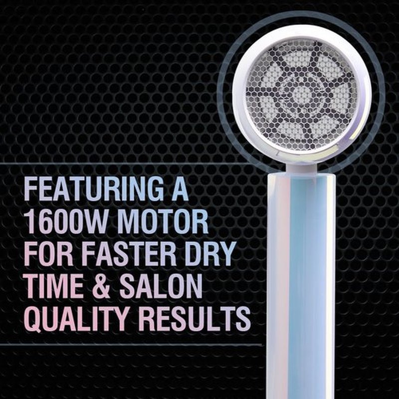 CHI The Pearly Hair Dryer - Lightweight & Foldable for Travel | Dual Voltage with Fast Drying Nozzle