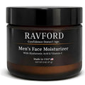 RAVFORD Men’s Face Moisturizer – Matte Finish, Fast-Absorbing, Non-Greasy Hydrating Cream for Dry & Aging Skin with Hyaluronic Acid, Vitamin C, Niacinamide & Aloe Vera – Unscented, Made in USA, 2 oz
