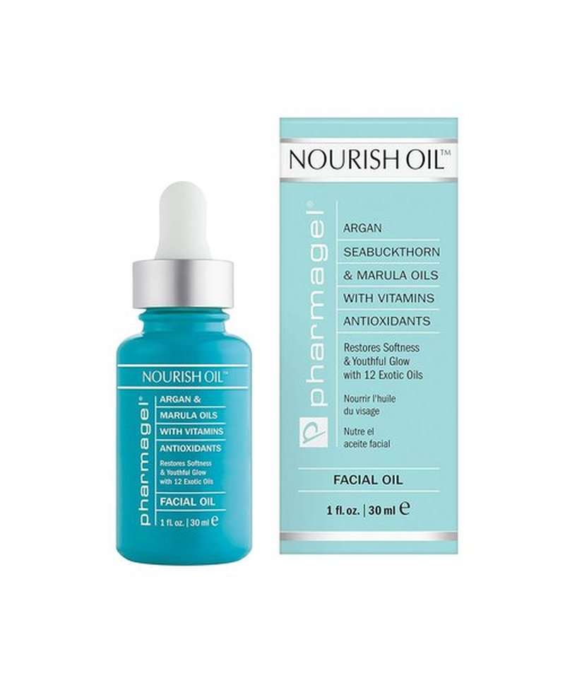 Pharmagel Nourish Facial Oil - Anti-Aging Oil with 12 Exotic Oils for Dry Skin Relief | 1.0 fl. oz.