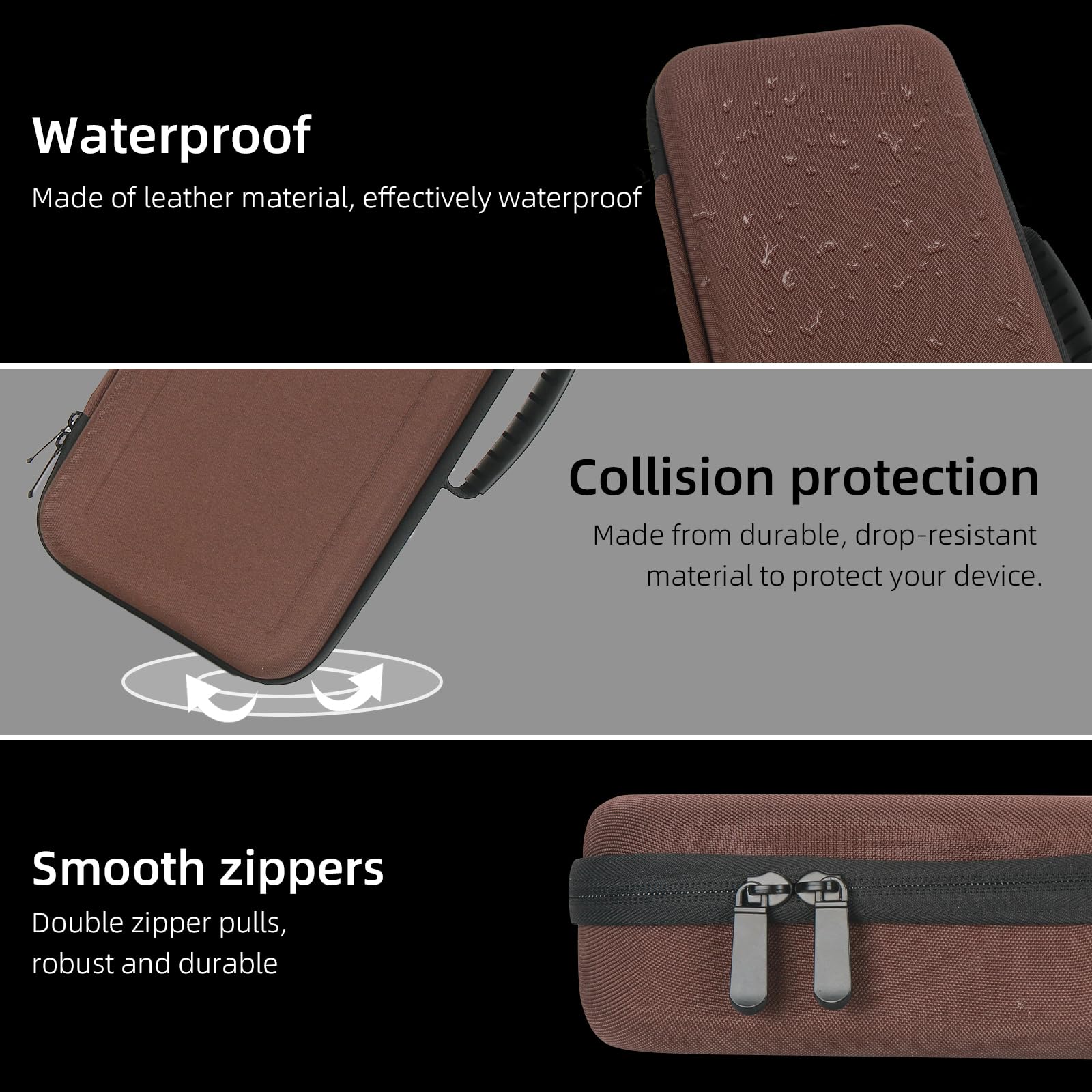 Guganas Hard travel Case Compatible with Dyson Airstrait Straightener, Carrying storage Bag for Airstrait HT01. (Brown)