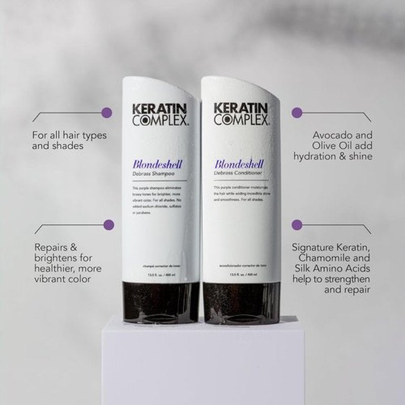 Keratin Complex Blondeshell Debrass Shampoo - Brighten Blonde Hair & Eliminate Brassiness