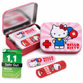 Hello Kitty Pink Kids Bandages – Licensed Metal Tin – 24 Colorful Plasters with Cute Design – Ideal for Backpack, Travel or Purse – First Aid Fun for Children – 1 Pack