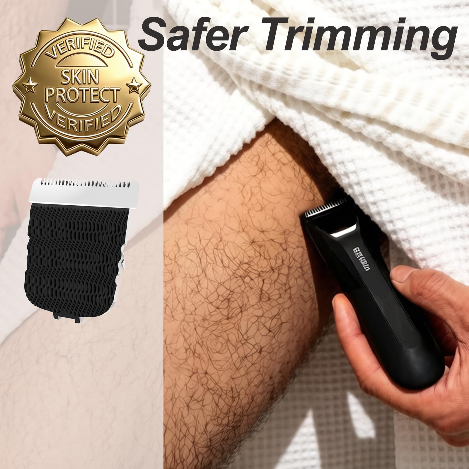 GORLENT 2Pcs Replacement Trimmer Blades for Manscapes The Lawns Trimmer 4.0 3.0 2.0 Series, Ceramic Blade Head Refills with Skin Protect Tech.