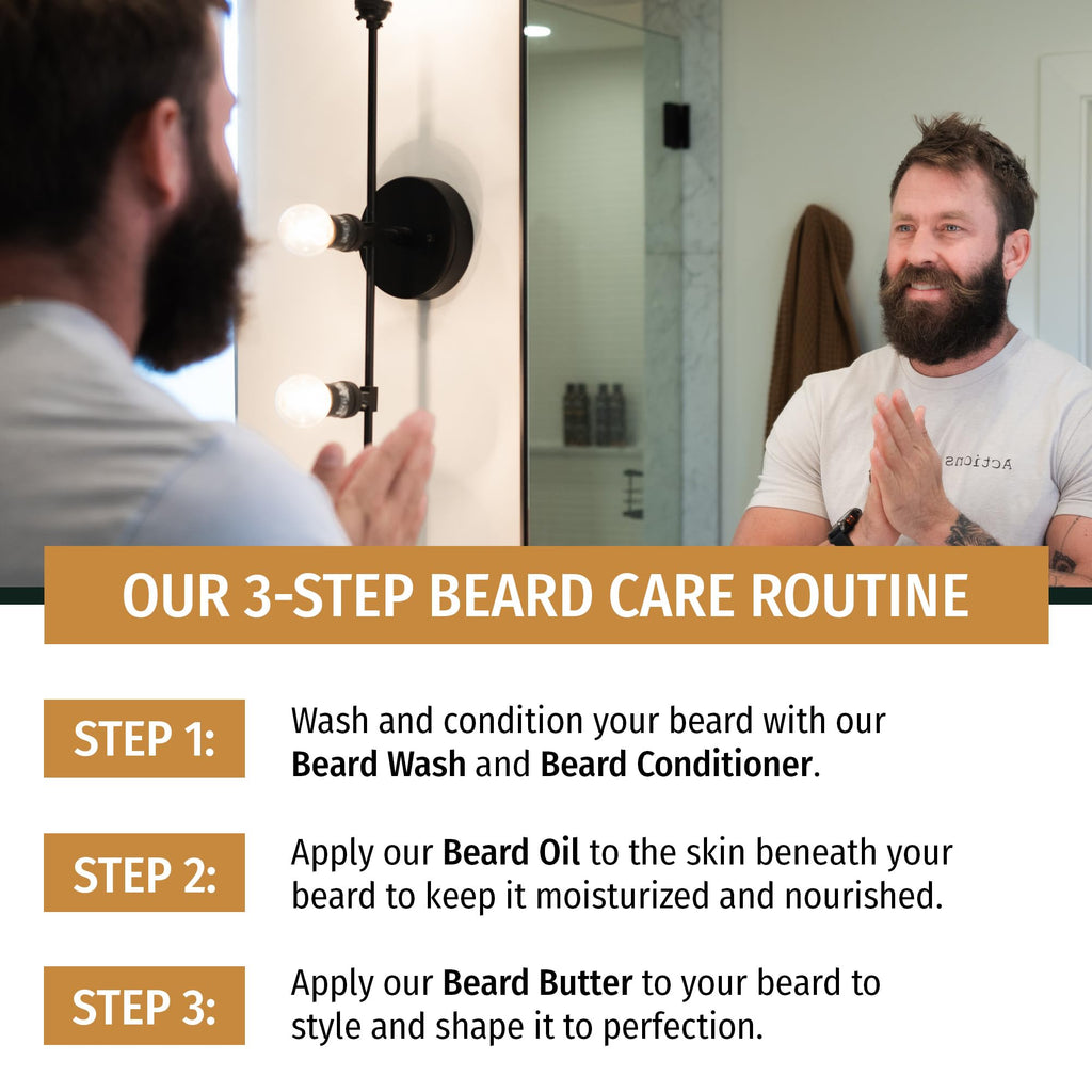 LIVE BEARDED® Beard Wash & Conditioner Kit for Men, Executive, 8 oz