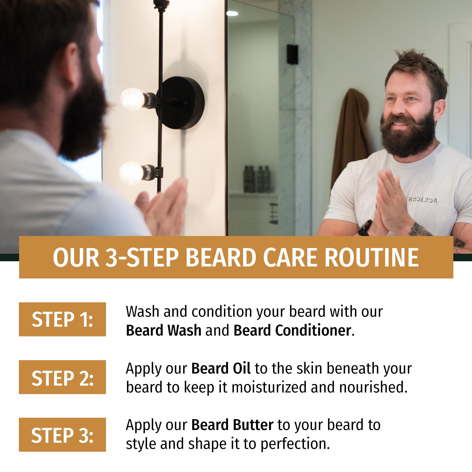 LIVE BEARDED® Beard Wash & Conditioner Kit for Men, Executive, 8 oz