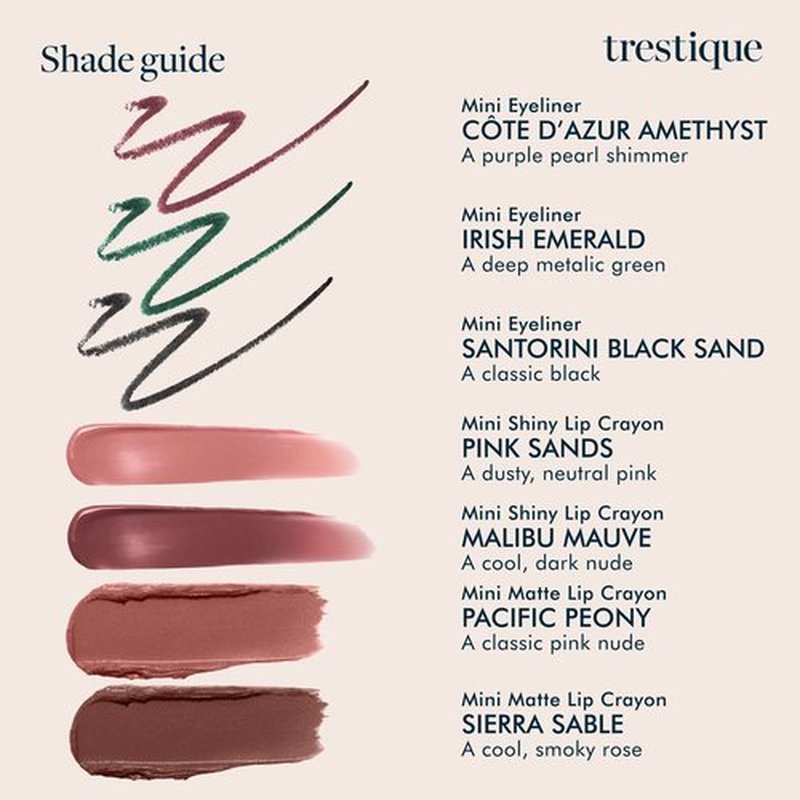 trestique Mini Eye Makeup and Lip Makeup Set