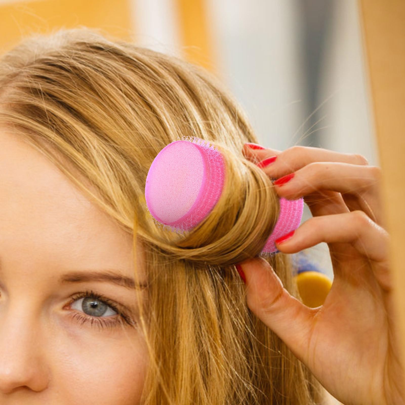 Hair Roller for Bangs 12pcs Hair Sponge Curlers Self Grip for Women and Girls Curler