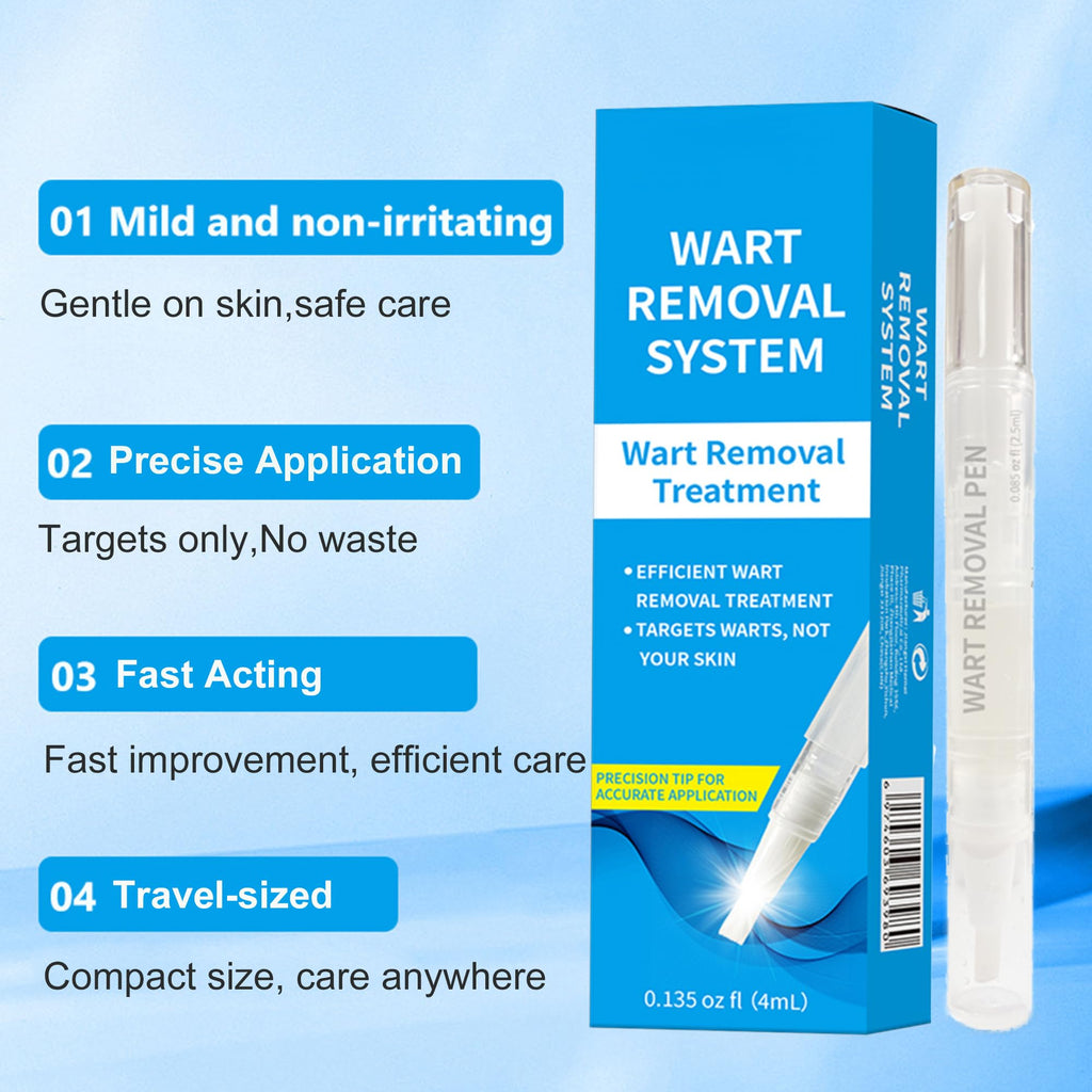 Befada Fast Acting Salicylic Acid Wart Remover Pen for Hands, Feet & Body – Gentle Formula with Brush for Plantar, Common and Flat Warts – Travel Size (0.085 fl oz/4ml)