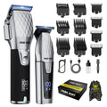 FADEKING® Professional Hair Clipper and Beard Trimmer Kit for Men, Cordless Hair Cutting & Grooming Set with Zero Gap T-Blade Trimmer, Barber Hair Trimmer for Home Use, Mens Grooming Gift for Men
