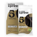 Motions Xpress Permanent Hair Color Shampoo - Dark Brown, 5-Minute Gray Coverage, Ammonia-Free, 0.84 Oz