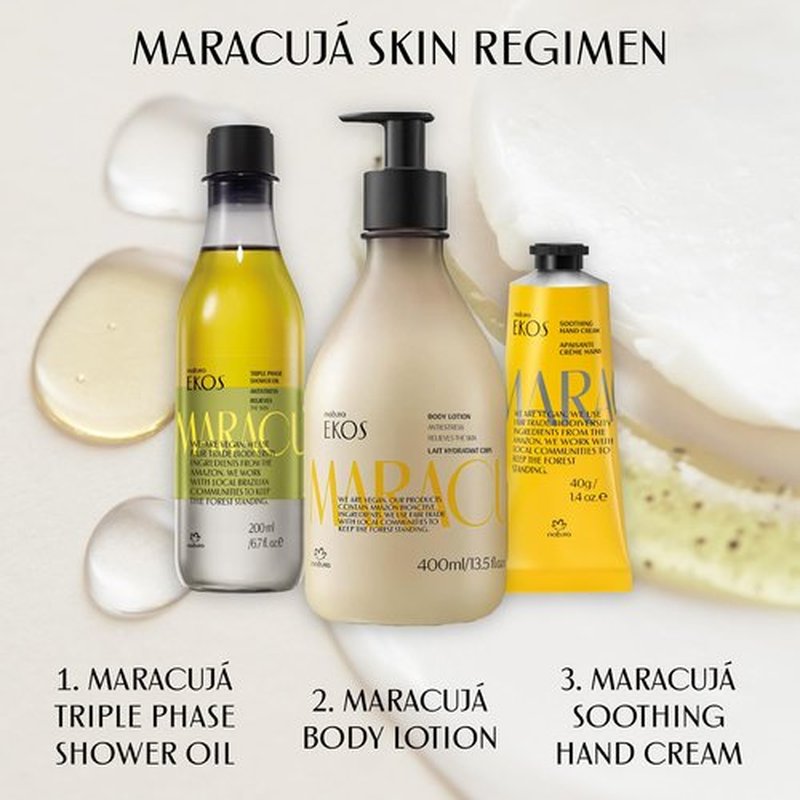 Natura Passion Fruit Body Care Bundle - Calming Vegan Skincare for Soft, Glowing Skin | 24H Hydration