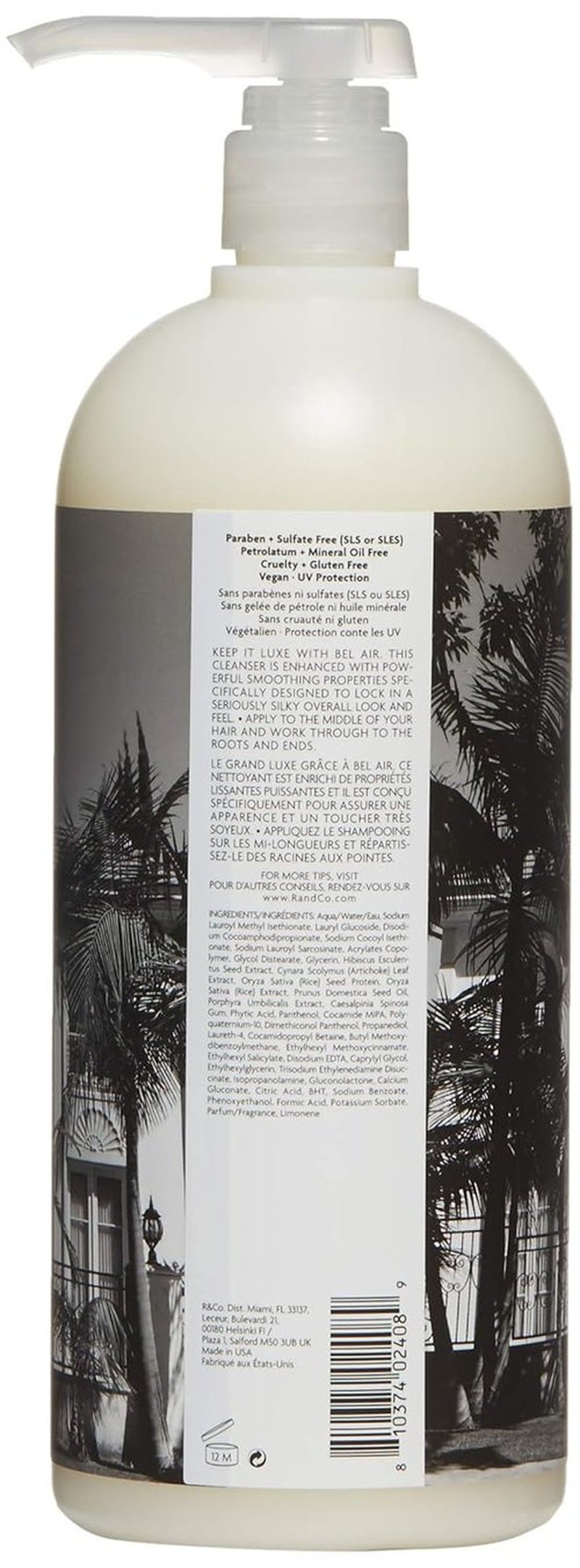 R+Co Bel Air Smoothing Shampoo - Anti-Oxidant Complex for Frizz-Free, Smooth Hair | UV Protection & Hydration