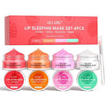 Lip Mask Set 4 Pcs, Lip Care Gifts for Women & Teen Girls, Overnight Lip Sleeping Mask with Shea Butter, Hyaluronic Acid & Vitamin C, Nourishes Hydrates Dry, Flaky Lips, Moisturizing Lip Balm