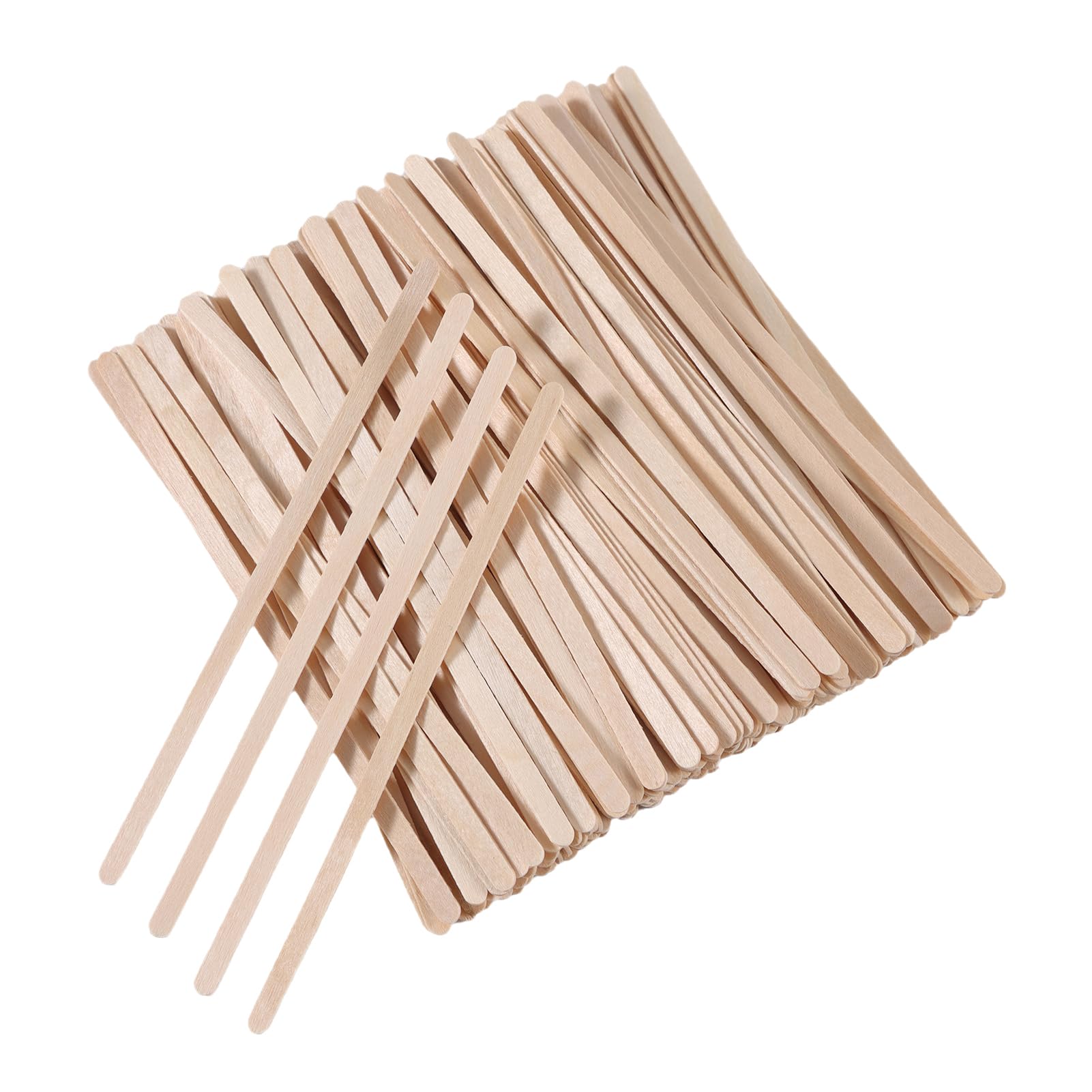 300/600/1200 Pieces Disposable Wood Stick Beauty Spatulas Log Hair Removal Wax Coating and Eyebrow Trimming Wooden Stick (600pcs)