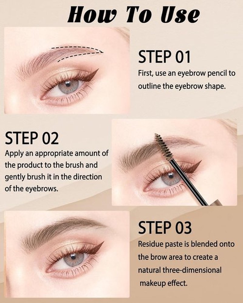 Skiennix Pink Tinted Eyebrow Gel - Long Lasting Waterproof Brow Tinting Kit | Smudgeproof & Transfer-Proof, 2 Pcs