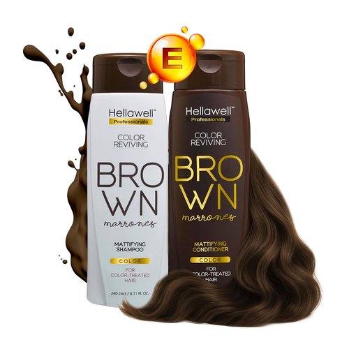 Skiennix Professional Coloring Kit - Permanent Hair Dye for Gray Coverage | 6.71 Dark Blonde Ash Brown + Reviving Shampoo & Conditioner Set