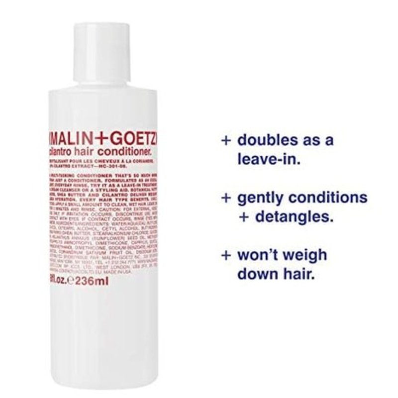 MALIN+GOETZ Cilantro Hair Conditioner - Hydrating & Detangling Formula with Shea Butter | Vegan & Cruelty-Free (8 oz/16 oz/Refill)