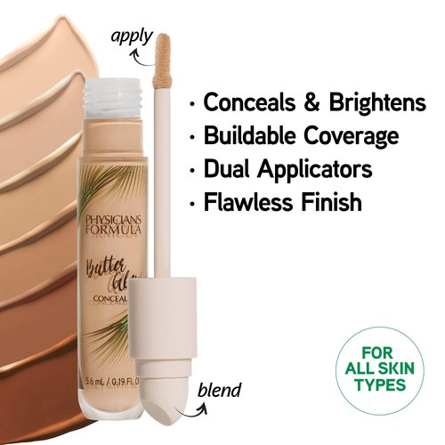 Physicians Formula Mineral Wear Talc-Free Loose Powder Creamy Natural, Dermatologist Tested, Clinically Tested & Butter Glow Concealer Light-to-Medium