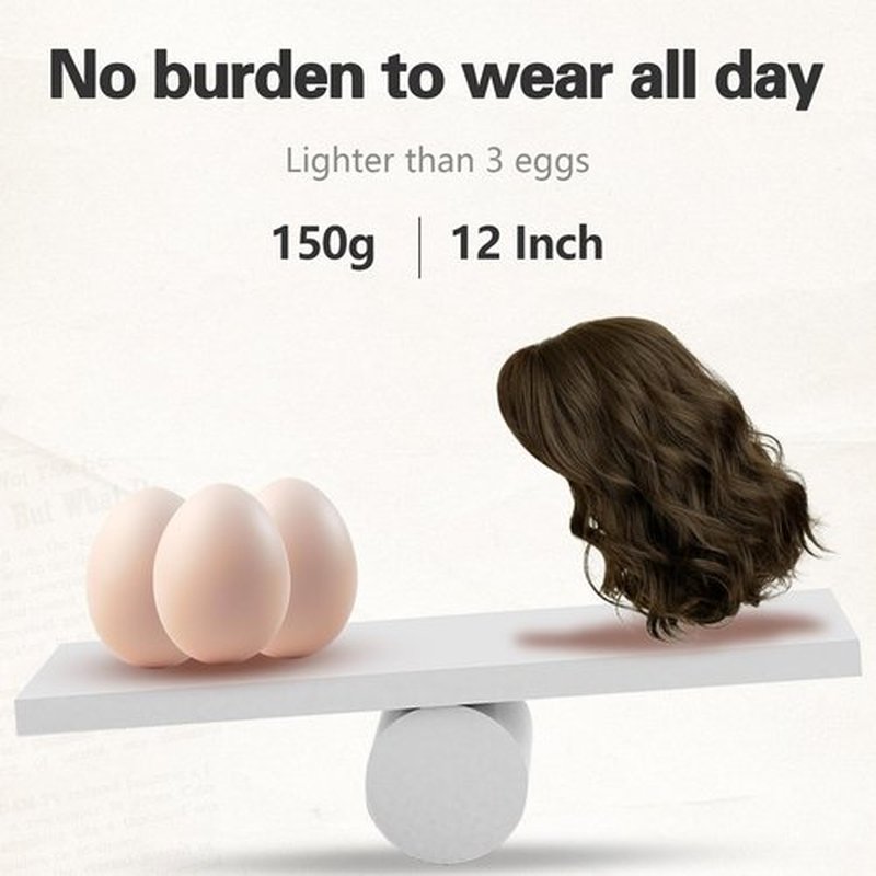 SUKRI Dark Brown Bob Wigs with Bangs for Women Short Wavy Shoulder Length Bob Wig Natural Color Heat Resistant Hair for Daily 12 Inch