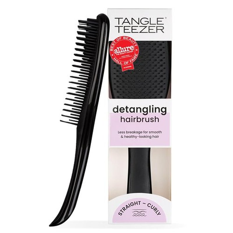 Tangle Teezer Ultimate Detangler Brush - Eliminate Knots & Reduce Breakage for Wet & Dry Hair | Liquorice Black