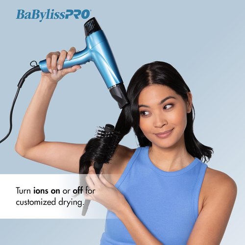 BabylissPRO Nano Titanium Hair Dryer - 1875-Watt Professional Blow Dryer | Lightweight & Ionic Technology for Faster, Frizz-Free Drying