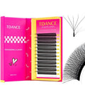 TDANCE YY Lash Extensions Premade Volume Eyelash Fans YY Lashes Matte Black W Lashes Extensions(W-5D-0.07-L,8-15 mm)
