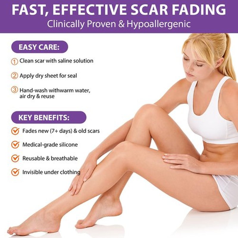 Silicone Scar Sheets, Silicone Sheets for Scars, Silicone Scar Tape for Surgical Scars, Medical Grade Scar Tape for Acne Scar Treatment, Stretch Marks, Tummy Tuck (1.6”x 60”), Roll-1.5M
