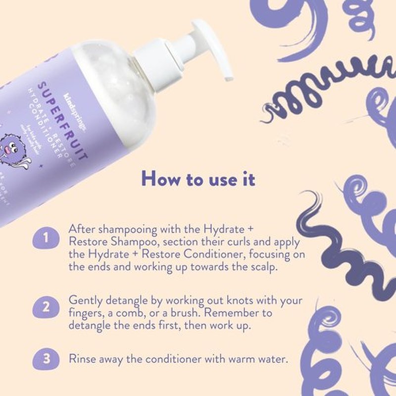 Skiennix Kids Conditioner - Ultra-Hydrating & Nourishing Detangler for Curly Hair | 12 Fl Oz