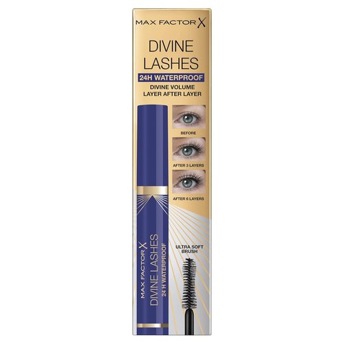 Max Factor Masterpiece Divine Lashes Waterproof Mascara - Intense Black | Long-Lasting Volume