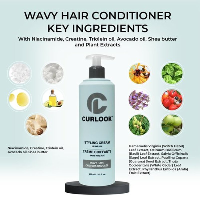 Regine Switzerland Wavy Hair Conditioner - Silicone-Free Formula for Softness & Shine | 400ml (13.5 oz)