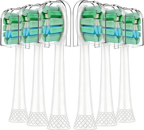 Philips Sonicare Toothbrush Replacement Heads - Soft Bristles | 6-Pack Compatible with C1 & C2