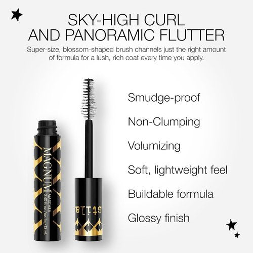 Stila Magnum XXX Lash Mascara - Black Voluminous Formula for Sky-High Volume & Lift | 0.40 Fl. Oz.