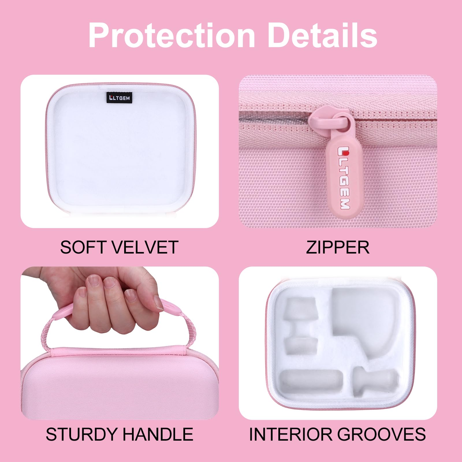 LTGEM EVA Hard Case Compatible with Freebird FlexSeries Electric Razor - Travel Protective Carrying Storage Bag (Only Case), Pink