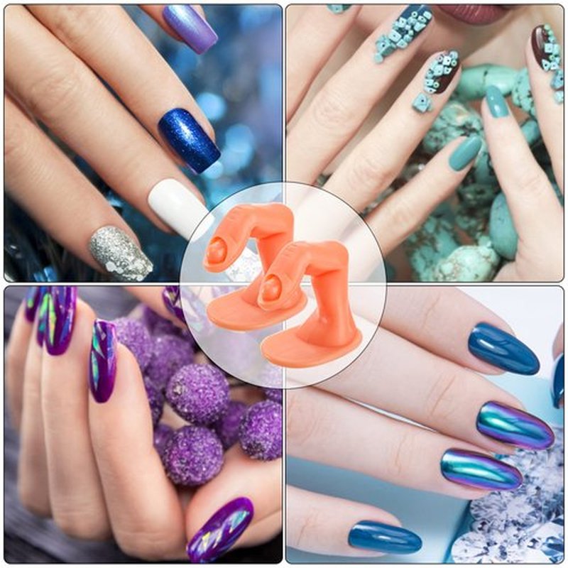 Hedume 60 Pieces Practice Fingers, DIY Nail Art Training Fingers - Without Nails, Nail Decoration Training Fingers for Nail Art Beginners, Lovers and Salon Artists