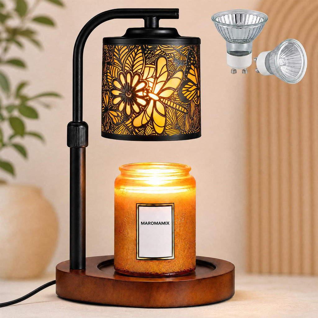 Maromamix Candle Warmer Lamp with Timer & Dimmer- Electric Wax Melt Warmer with Adjustable Height for Scented Candles, Home Décor Fragrance and House Warming Birthday Gifts for Women Mom