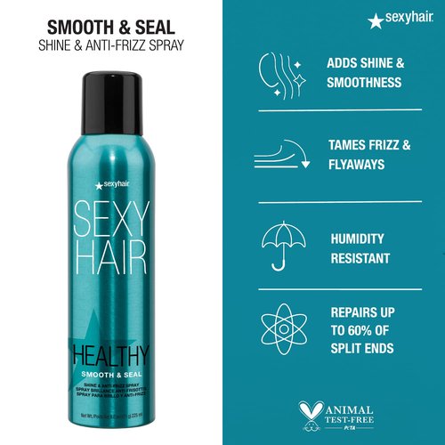 SexyHair Healthy Smooth Anti-Frizz Spray - Adds Shine & Smooths Cuticle for All Hair Types