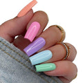 NABulous Nails Square Long Gel Tips | Full Cover Pre-Shaped Press-On Extensions | Soft Gel Artificial Nails for Salons & DIY (Square Long)