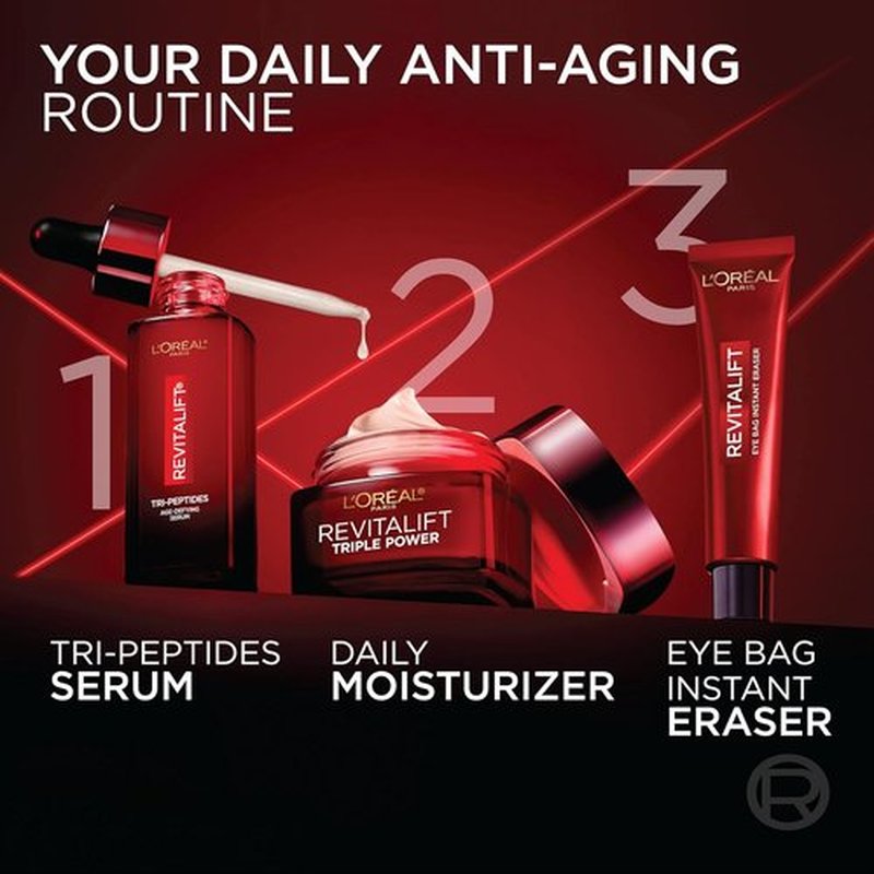 L'Oreal Paris Revitalift Anti-Aging Face Moisturizer - Pro Retinol, Hyaluronic Acid & Vitamin C, 1.7 Oz