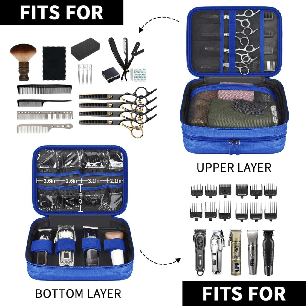 Hair Clipper Bag for Barbers, Clippers, Guards, Shears and Accessories