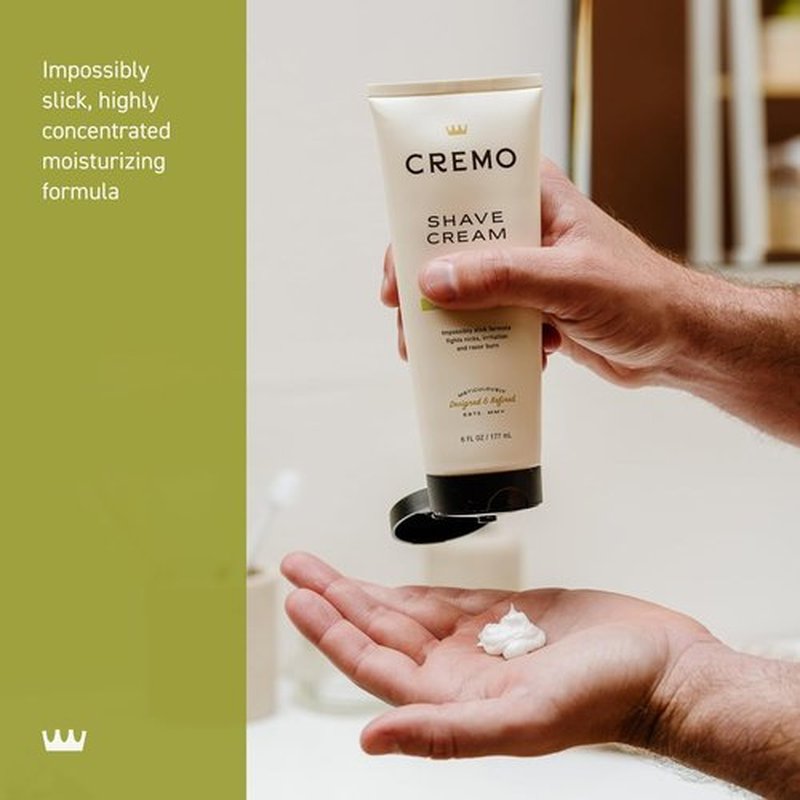 Cremo Sage & Citrus Shave Cream - Ultra-Slick Formula for Men | Fights Nicks & Razor Burn, 6 Fl Oz